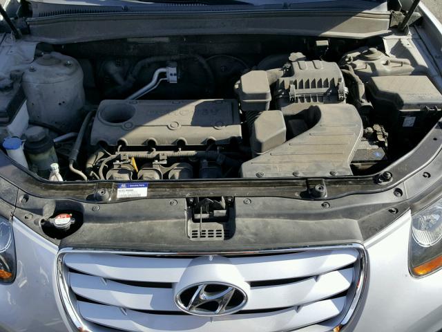 5NMSG3AB8AH336034 - 2010 HYUNDAI SANTA FE G SILVER photo 7