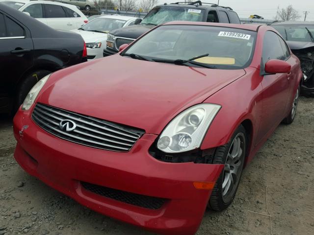 JNKCV54E06M710274 - 2006 INFINITI G35 RED photo 2