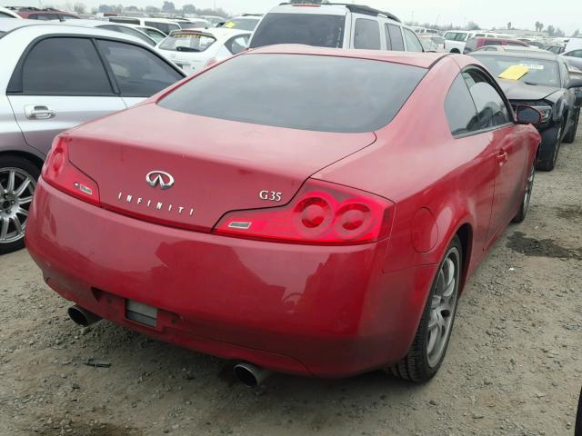 JNKCV54E06M710274 - 2006 INFINITI G35 RED photo 4