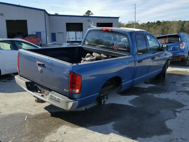 1D7HA18N55S269814 - 2005 DODGE RAM 1500 S BLUE photo 4