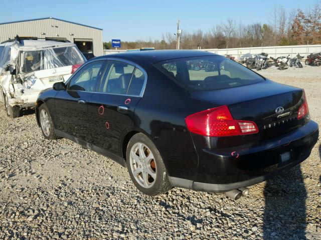 JNKCV51E43M307589 - 2003 INFINITI G35 BLACK photo 3