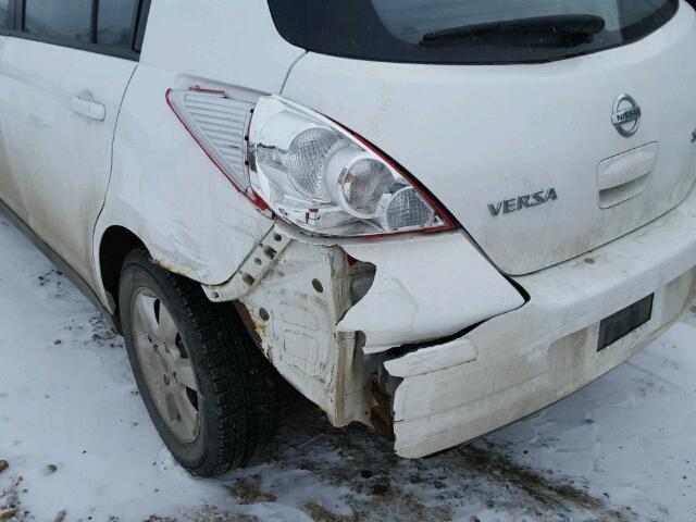 3N1BC13E17L432416 - 2007 NISSAN VERSA S WHITE photo 9