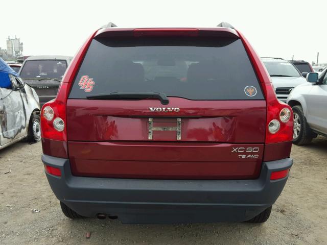 YV1CZ91H641070298 - 2004 VOLVO XC90 T6 RED photo 9