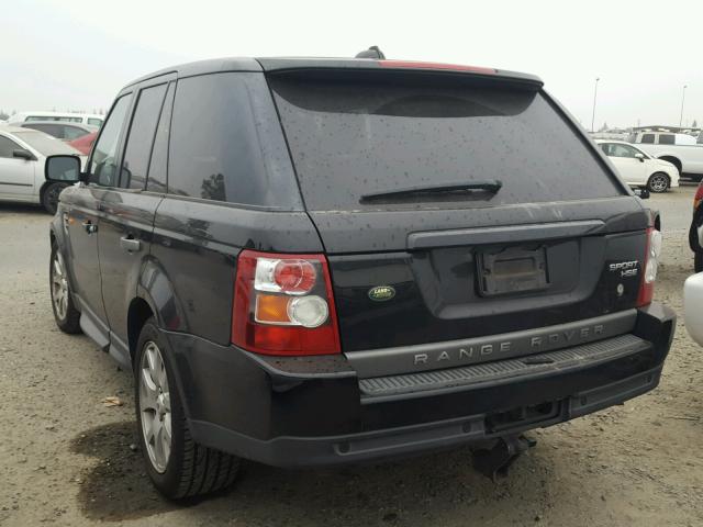 SALSF25488A174296 - 2008 LAND ROVER RANGE ROVE BLACK photo 3