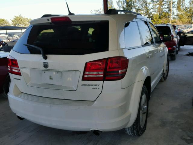 3D4PG5FV6AT203086 - 2010 DODGE JOURNEY SX WHITE photo 4