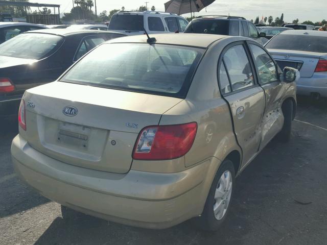 KNADH4A37A6683093 - 2010 KIA RIO LX GOLD photo 4