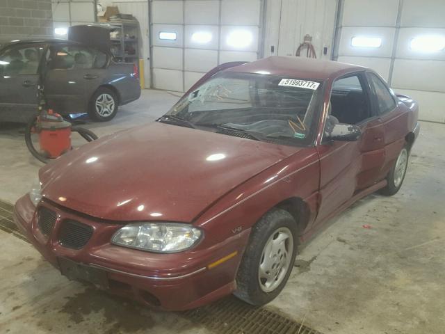 1G2NE12M1WC776985 - 1998 PONTIAC GRAND AM S MAROON photo 2