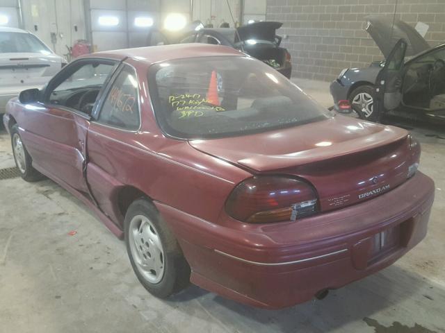 1G2NE12M1WC776985 - 1998 PONTIAC GRAND AM S MAROON photo 3