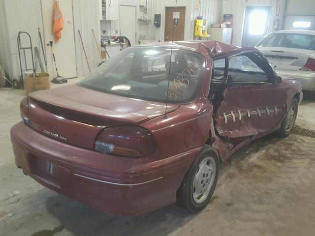 1G2NE12M1WC776985 - 1998 PONTIAC GRAND AM S MAROON photo 4