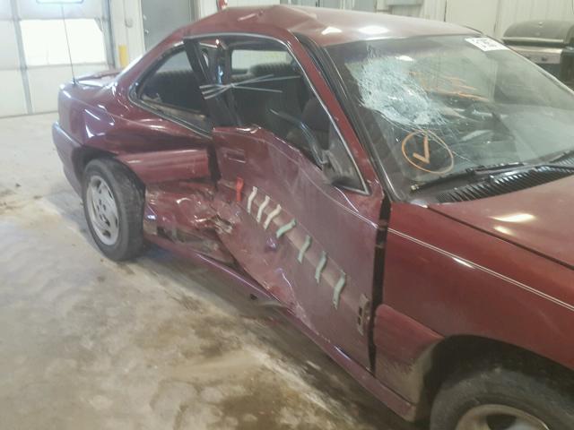 1G2NE12M1WC776985 - 1998 PONTIAC GRAND AM S MAROON photo 9
