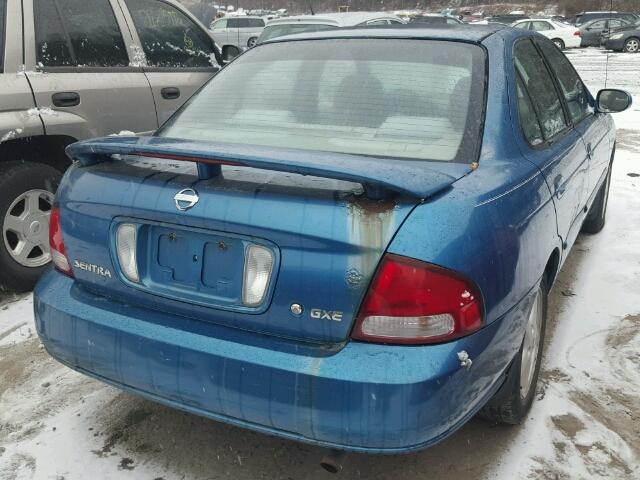 3N1CB51D33L700451 - 2003 NISSAN SENTRA XE BLUE photo 4