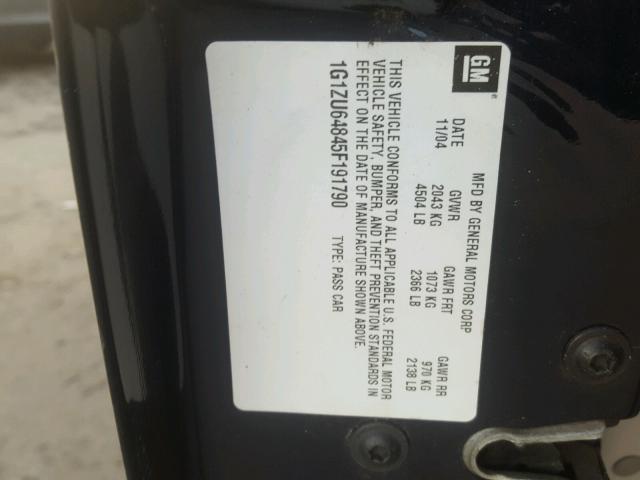 1G1ZU64845F191790 - 2005 CHEVROLET MALIBU MAX 蓝色 照片 10