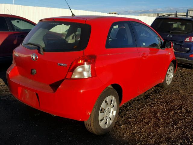 JTDJT923685203349 - 2008 TOYOTA YARIS RED photo 4