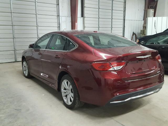 1C3CCCABXFN636026 - 2015 CHRYSLER 200 LIMITE RED photo 3