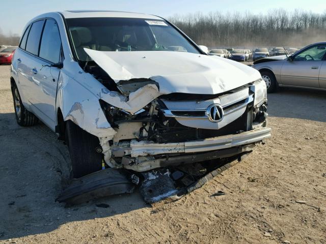 2HNYD28809H505956 - 2009 ACURA MDX SPORT WHITE photo 9