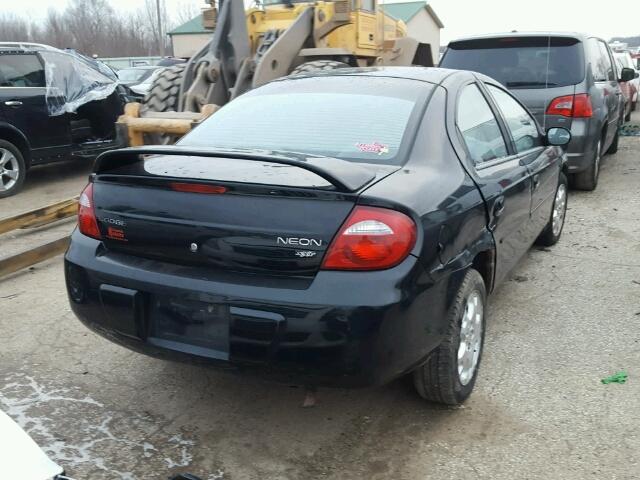 1B3ES56C55D242007 - 2005 DODGE NEON SXT BLACK photo 4