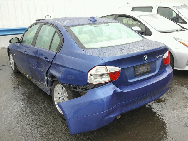 WBAVC53567FZ75382 - 2007 BMW 328 I SULE BLUE photo 3