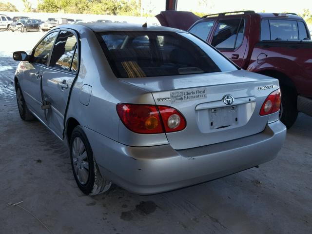 1NXBR32E23Z059231 - 2003 TOYOTA COROLLA CE SILVER photo 3