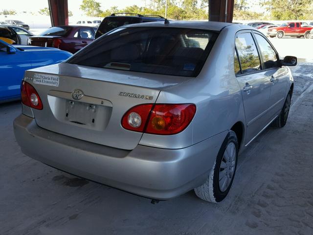 1NXBR32E23Z059231 - 2003 TOYOTA COROLLA CE SILVER photo 4