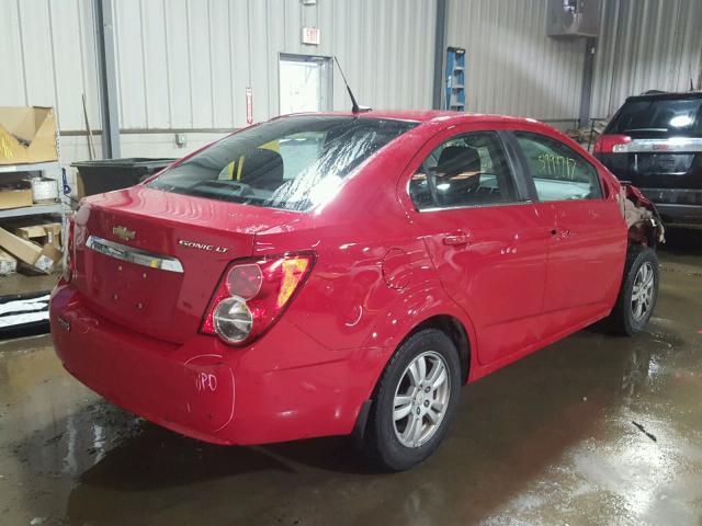 1G1JC5SH0C4196765 - 2012 CHEVROLET SONIC LT RED photo 4