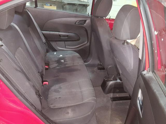 1G1JC5SH0C4196765 - 2012 CHEVROLET SONIC LT RED photo 6