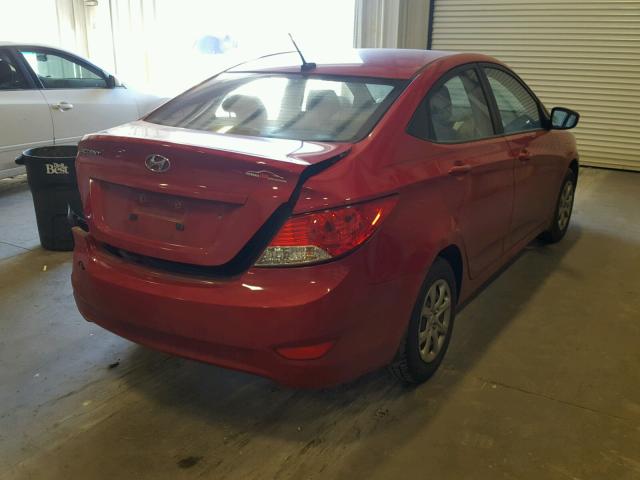 KMHCT4AE1DU452538 - 2013 HYUNDAI ACCENT GLS RED photo 4