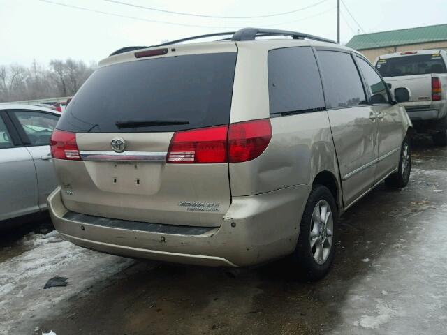 5TDBA22C24S017992 - 2004 TOYOTA SIENNA XLE BEIGE photo 4