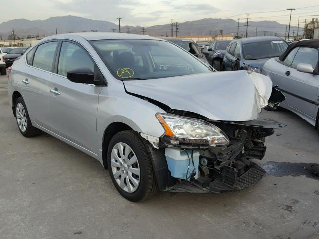 3N1AB7AP6FY371393 - 2015 NISSAN SENTRA S SILVER photo 1