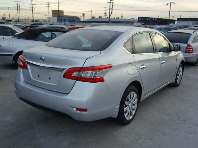 3N1AB7AP6FY371393 - 2015 NISSAN SENTRA S SILVER photo 4