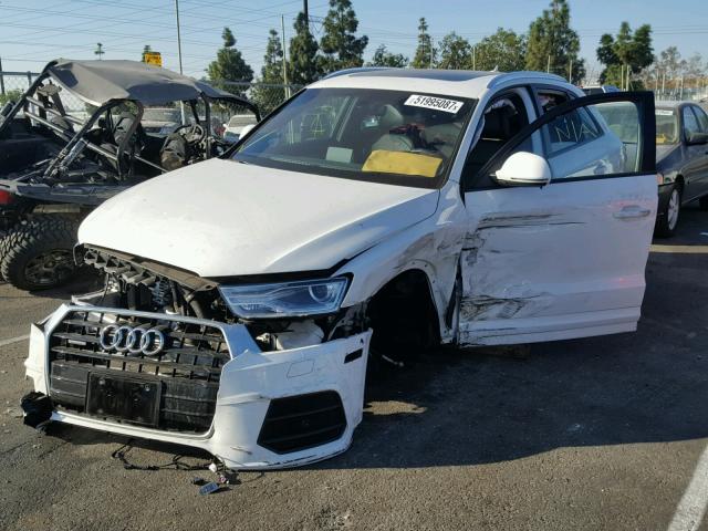 WA1ECCFSXHR002833 - 2017 AUDI Q3 PREMIUM WHITE photo 2