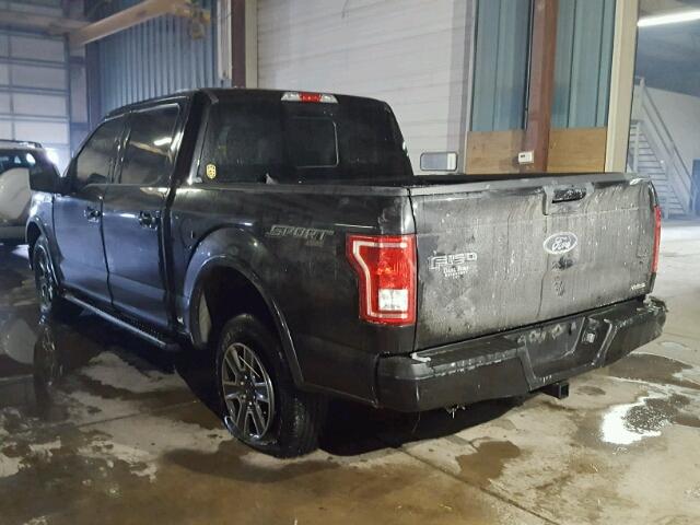 1FTEW1EF9FKE99269 - 2015 FORD F150 SUPER BLACK photo 3