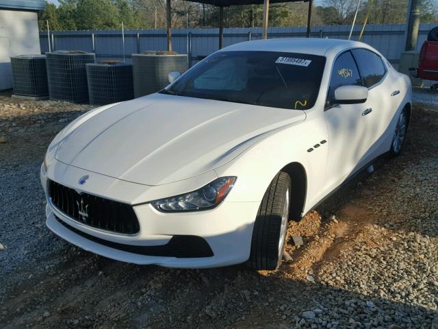 ZAM57XSA1E1106471 - 2014 MASERATI GHIBLI WHITE photo 2