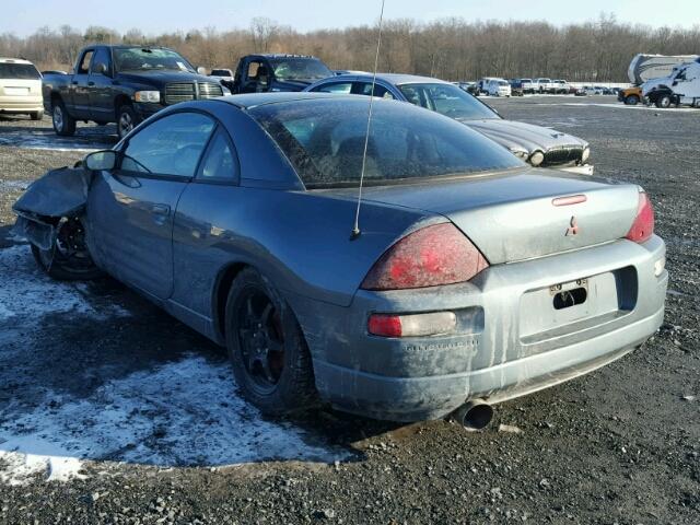 4A3AC34GXYE161925 - 2000 MITSUBISHI ECLIPSE RS BLUE photo 3