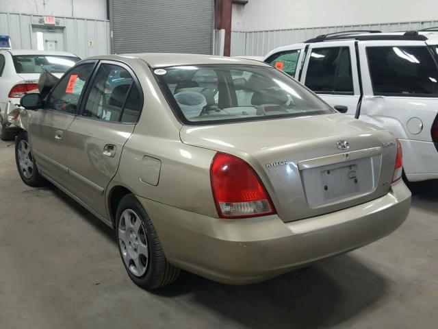 KMHDN45D43U472667 - 2003 HYUNDAI ELANTRA GL GOLD photo 3