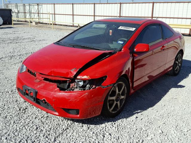 2HGFG12876H563079 - 2006 HONDA CIVIC EX RED photo 2
