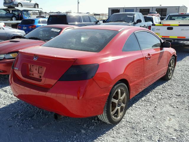 2HGFG12876H563079 - 2006 HONDA CIVIC EX RED photo 4