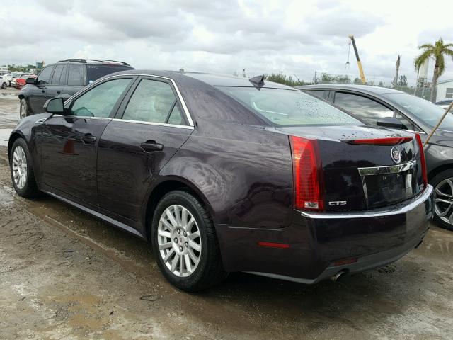 1G6DE5EG7A0124275 - 2010 CADILLAC CTS LUXURY MAROON photo 3