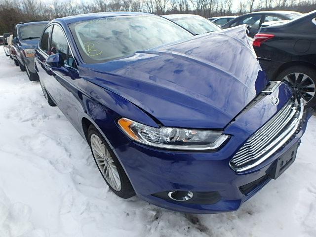 3FA6P0H98GR249140 - 2016 FORD FUSION SE BLUE photo 1