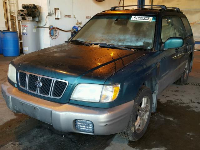 JF1SF65571H754083 - 2001 SUBARU FORESTER S GREEN photo 2