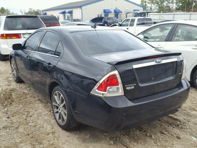 3FAHP08Z68R236980 - 2008 FORD FUSION SEL BLACK photo 3