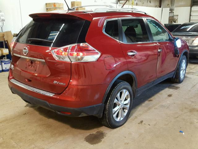 5N1AT2MV1GC814711 - 2016 NISSAN ROGUE S BURGUNDY photo 4