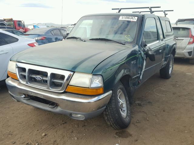 1FTZR15V6YPB25854 - 2000 FORD RANGER SUP GREEN photo 2