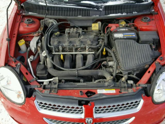 1B3ES56C85D185284 - 2005 DODGE NEON SXT RED photo 7