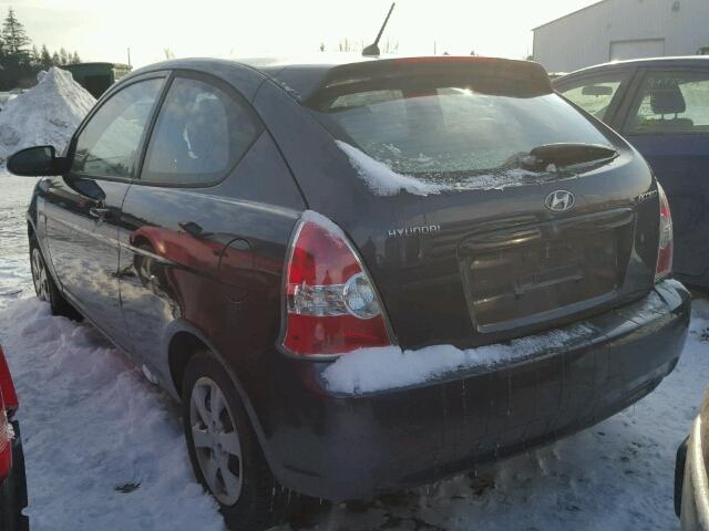 KMHCN35C78U097720 - 2008 HYUNDAI ACCENT BAS GRAY photo 3