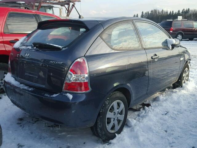 KMHCN35C78U097720 - 2008 HYUNDAI ACCENT BAS GRAY photo 4