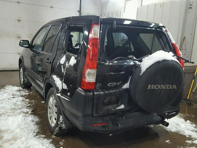 SHSRD78845U305212 - 2005 HONDA CR-V EX BLACK photo 3