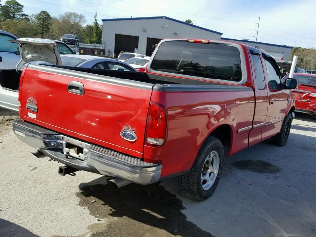 1FTDX1760WNA01786 - 1998 FORD F150 RED photo 4