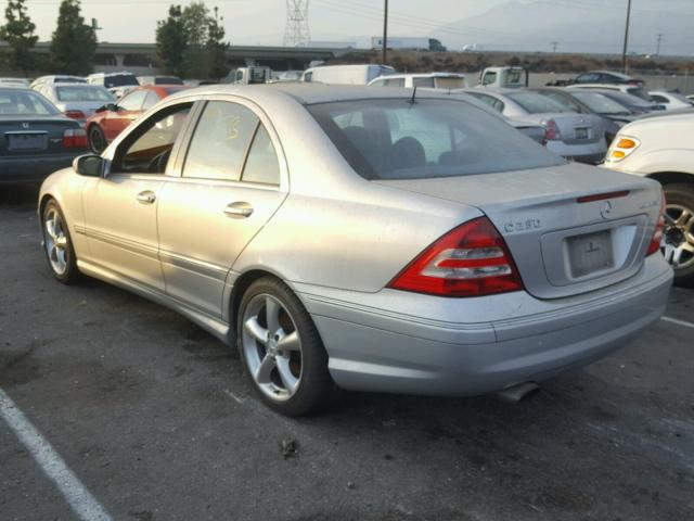 WDBRF40J55F622618 - 2005 MERCEDES-BENZ C 230K SPO SILVER photo 3