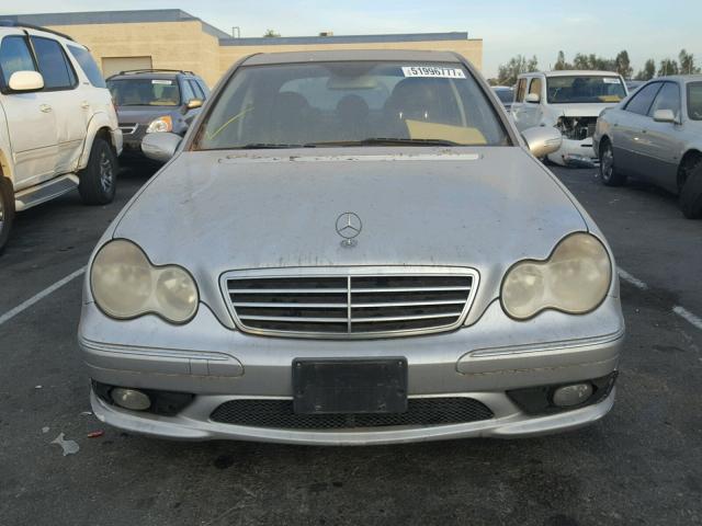 WDBRF40J55F622618 - 2005 MERCEDES-BENZ C 230K SPO SILVER photo 9