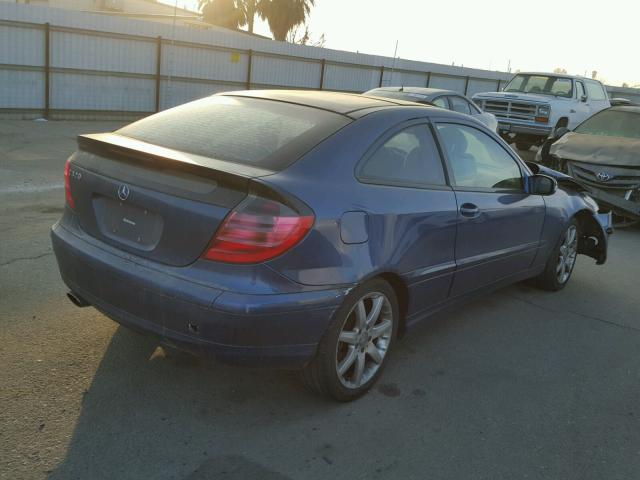 WDBRN64J13A511678 - 2003 MERCEDES-BENZ C 320 SPOR BLUE photo 4